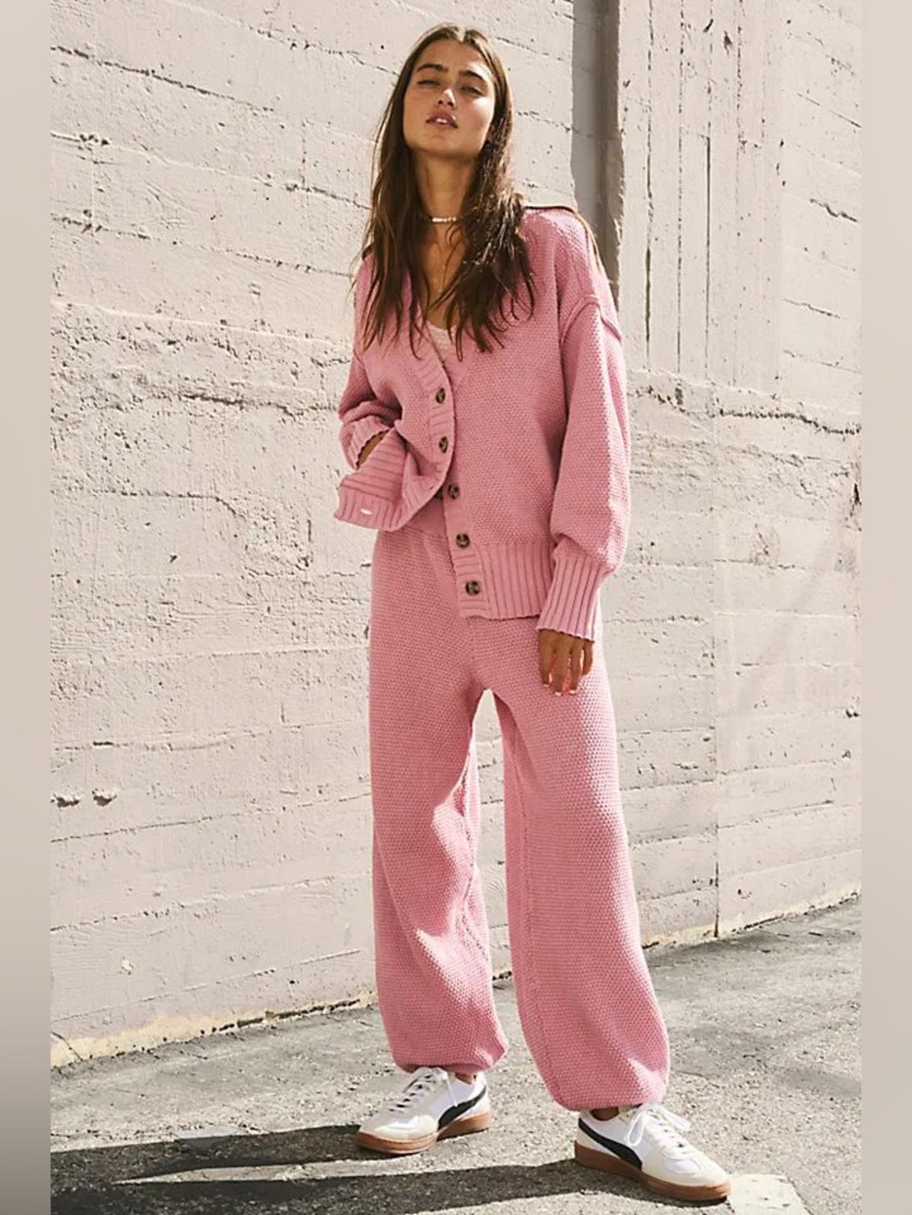 FREE PEOPLE BEACH CARDI SWEATER SET